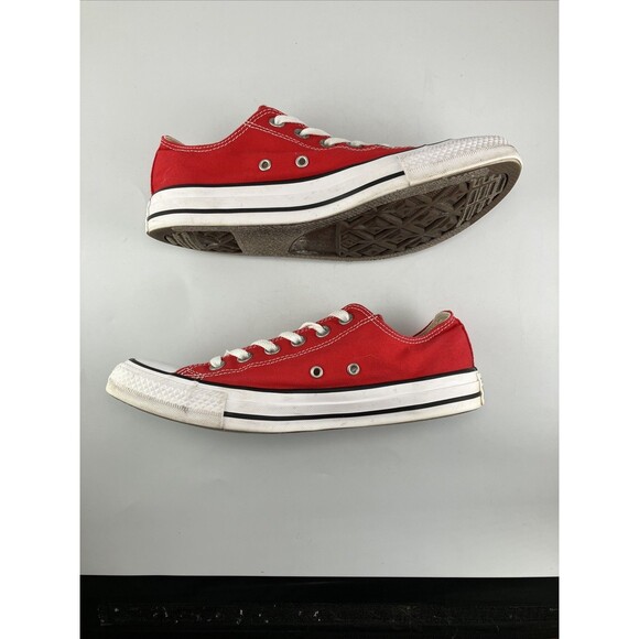 Converse Chuck Taylor Classic All Star Canvas Low Top Red - Men 7 Women 9 - Picture 10 of 11